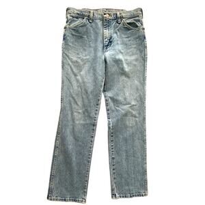 Mens Straight Leg Wrangler Light Wash Jeans Size 31x30